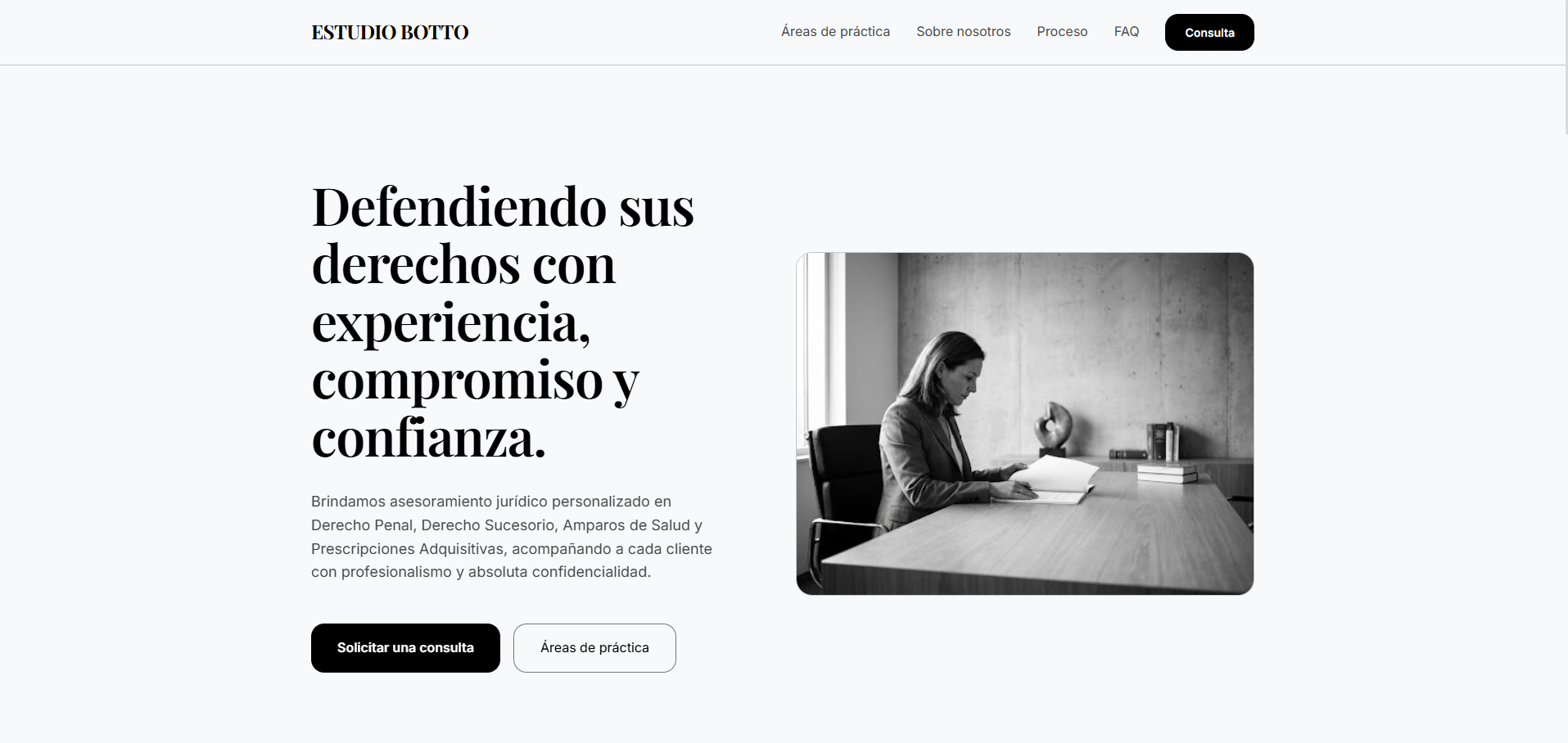 Sitio web de Estudio Botto